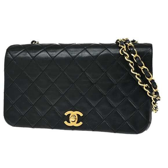 CHANEL CC Matelasse 23 Full Flap Chain Shoulder Bag Black GHW Vintage 861RL044 - Picture 1 of 16